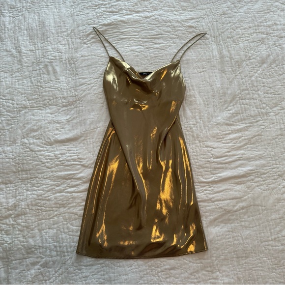 Zara Dresses & Skirts - METALLIC DRESS